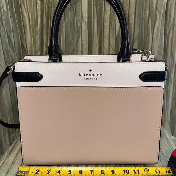 Kate Spade Cream and Black Satchel - Picture 2 of 7
